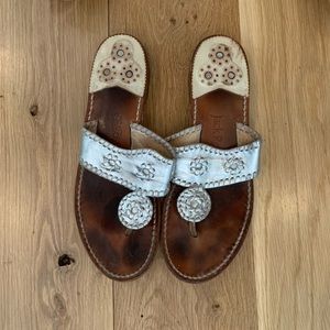 Jack Rogers silver women’s sandals size 9.5